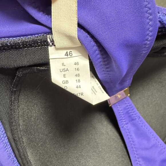 Gottex Swim Halter Bikini 2 Pc Contour Swimsuit Bathing Suit Royal Purple 16 - Picture 4 of 10